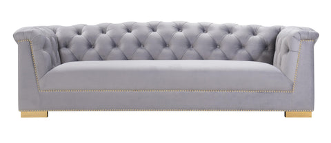 Farah Chesterfield Sofa with Button Detailing and Rolled Arms