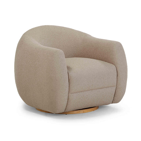 Timeless Minimalist Barrel Lounge Chair with Plinth Base