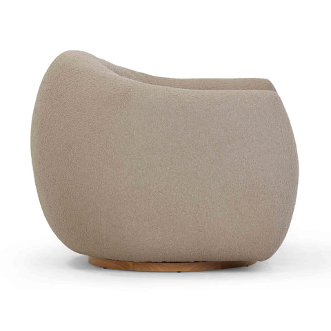 Timeless Minimalist Barrel Lounge Chair with Plinth Base