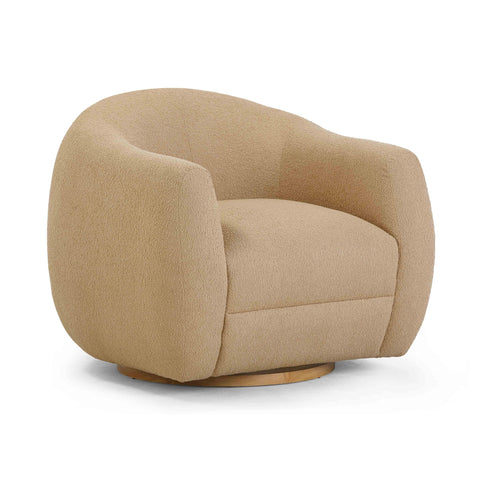 Timeless Minimalist Barrel Lounge Chair with Plinth Base
