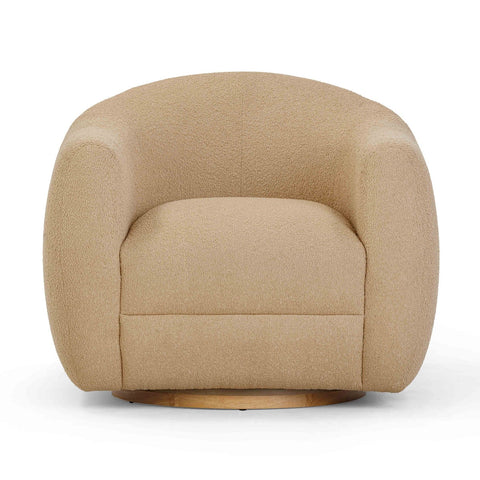 Timeless Minimalist Contemporary Upholstered Barrel Lounge Chair