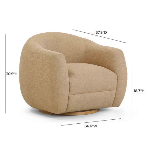 Timeless Minimalist Contemporary Upholstered Barrel Lounge Chair