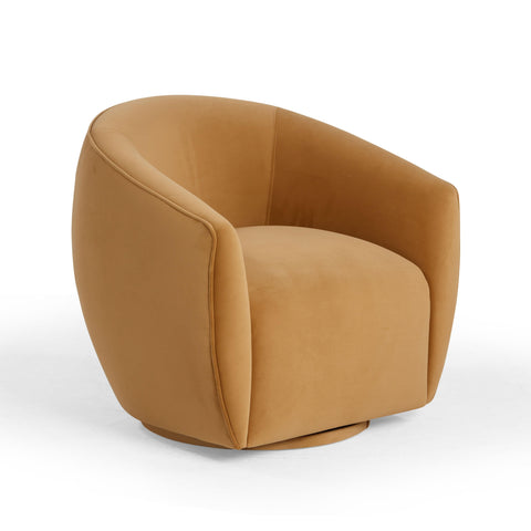 Timeless Minimalist Barrel Velvet Lounge Chair