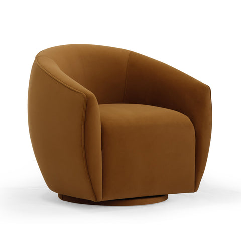 Timeless Minimalist Barrel Velvet Lounge Chair