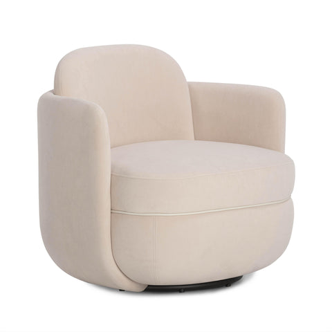 Timeless Minimalist Modern Velvet Barrel Lounge Chair