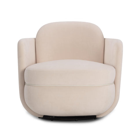 Timeless Minimalist Modern Velvet Barrel Lounge Chair