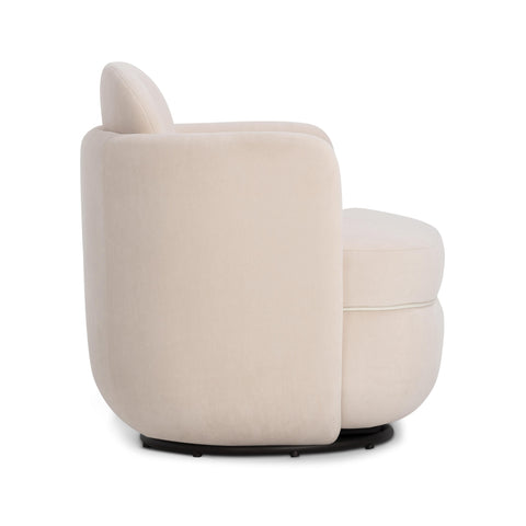 Timeless Minimalist Modern Velvet Barrel Lounge Chair
