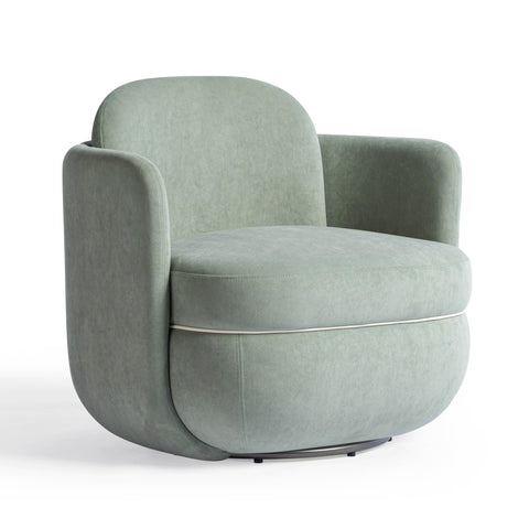 Timeless Minimalist Modern Velvet Barrel Lounge Chair