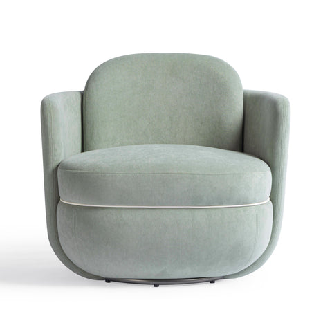 Timeless Minimalist Modern Velvet Barrel Lounge Chair