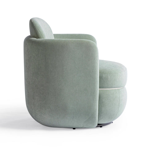 Timeless Minimalist Modern Velvet Barrel Lounge Chair
