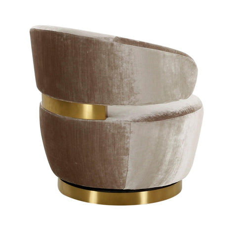 Austin Timeless Minimalist Barrel Lounge Chair with Plinth Base