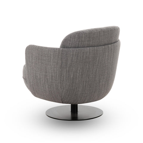 Timeless Minimalist Barrel High Back Modern Glider Lounge Chair