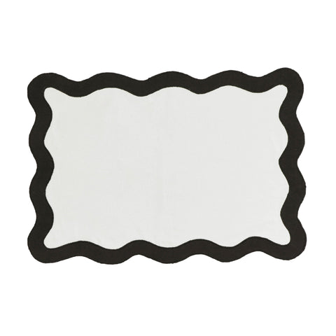 TOV Furniture Tabletop Essentials Contemporary Scallop Trim Placemat - Set of 4