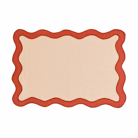TOV Furniture Tabletop Essentials Contemporary Scallop Trim Placemat - Set of 4