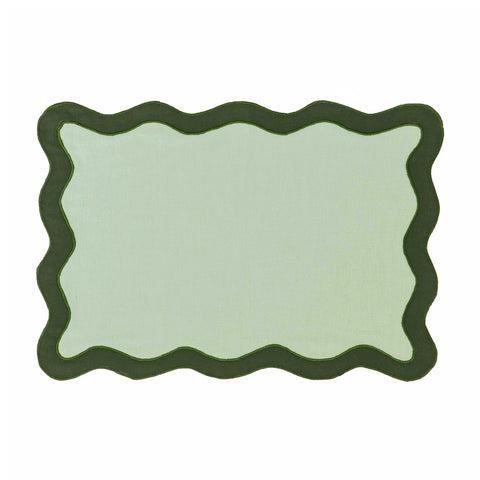 TOV Furniture Tabletop Essentials Contemporary Scallop Trim Placemat - Set of 4