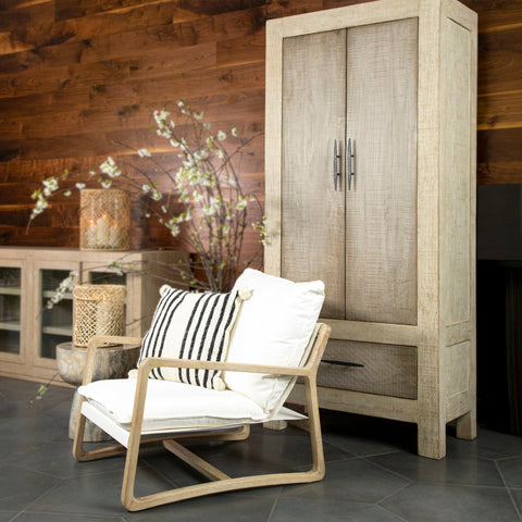 Flyer Hand Woven Abaca Round Hurricanes with Handles, Set of 2