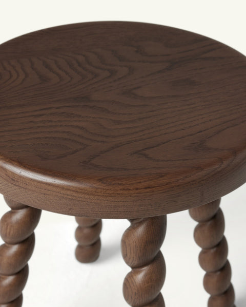 Artful Traditionalist Handcrafted Sculpted Round Accent Table