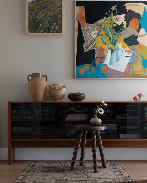 Artful Traditionalist Handcrafted Sculpted Round Accent Table