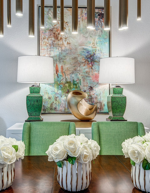 Accent Column Handcrafted Modern Table Lamp