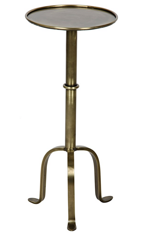 Tini Artful Traditionalist Round Drink Table with Curved Legs