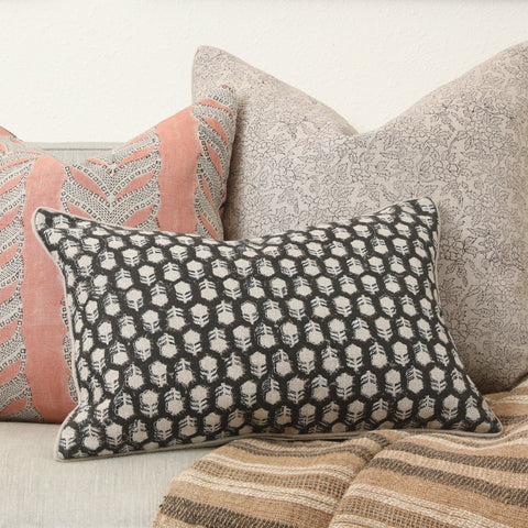 Filling Spaces Artful Traditionalist Bohemian Handcrafted Lumbar Pillow - 18 x 18 - 20 x 20 - 22 x 22 - 24 x 24 - 26X 26 - 14 x 20 - 14 x 40 - 18 x 40 - 16 x 50