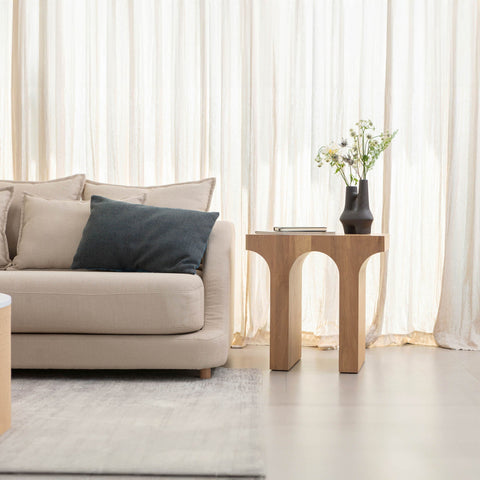 LH Imports Umbrella Timeless Minimalist Curved Center Table