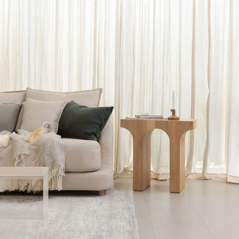 LH Imports Umbrella Timeless Minimalist Curved Center Table