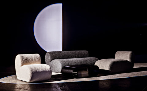 Marshmallow Modern Curved Lounger Sofa