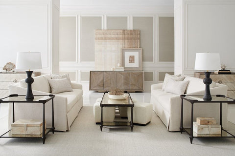 Contemporary Quiet Luxury Inset Bar Cabinet