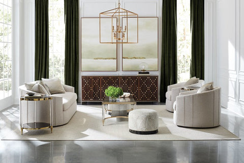 Contemporary Quiet Luxury Space Saving Round End Table