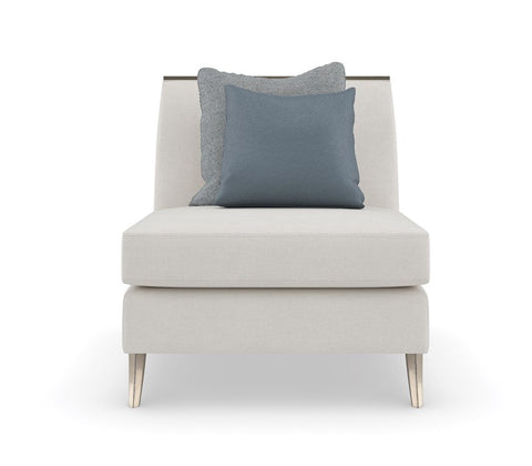 Artful Traditionalist Parsons Armless Upholstered Accent Chair