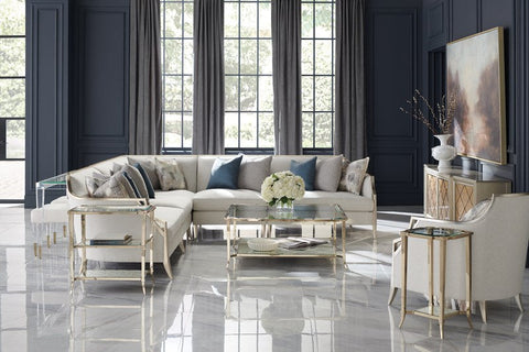 X Factor Contemporary L-Shape Loveseat Sofa