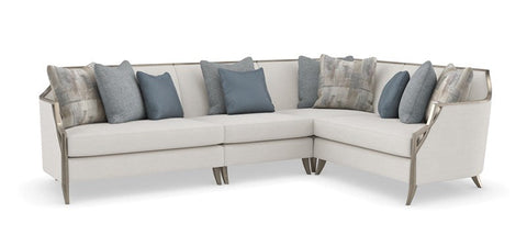 X Factor Modular Sectional Sofa with Armrests and Loose Cushions
