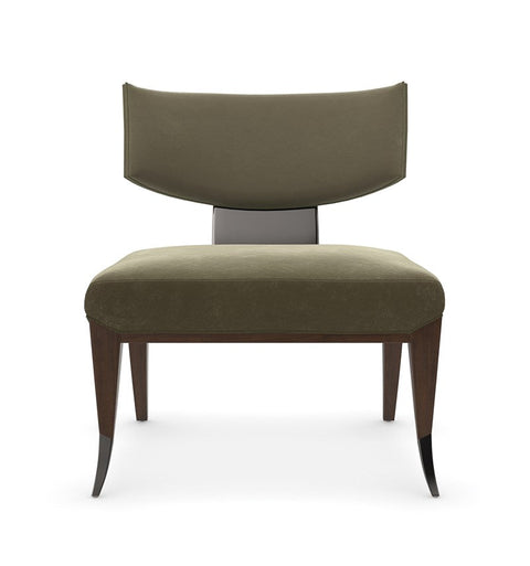 Artful Traditionalist Modern Crown Back Velvet Accent Chair