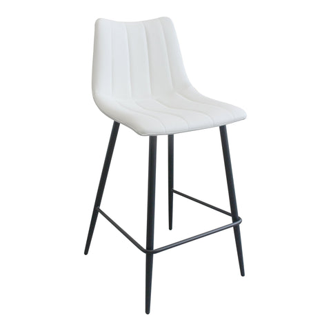 Alibi Timeless Minimalist Upholstered High Back Counter Stool