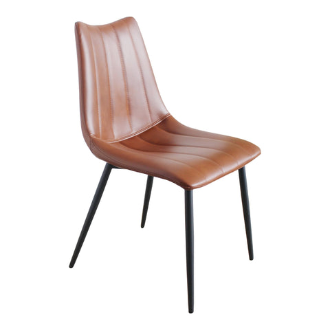 Alibi Timeless Minimalist Curved Upholstered Dining Side Chair