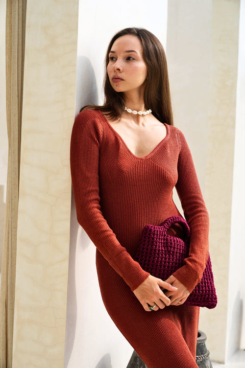 Handmade Braided Basket Weave Open Top Clutch