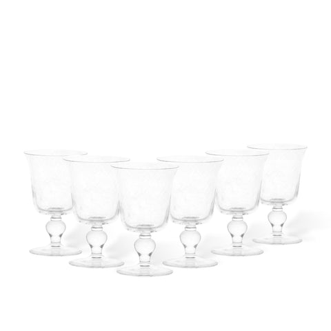 Costa Nova Espiral Stemware Contemporary Glassware - Set of 6