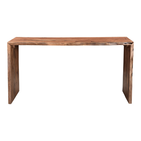 Tyrell Nature-Driven Modernist Rustic Block Frame Desk