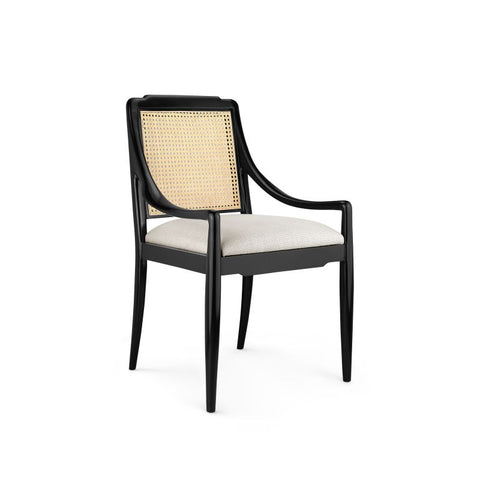 Artful Traditionalist Mid Century Fauteuil Dining Armchair