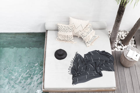 Artful Traditionalist Bohemian Handwoven Textured Pillow Cover