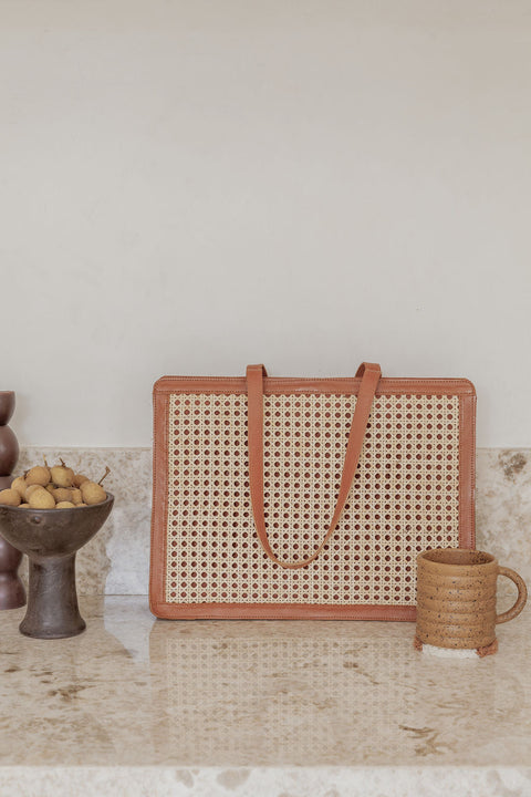 Geometric Zipper Laptop Bag