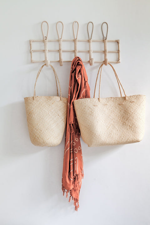 Casual Handmade Braided Basket Bag with Open Top