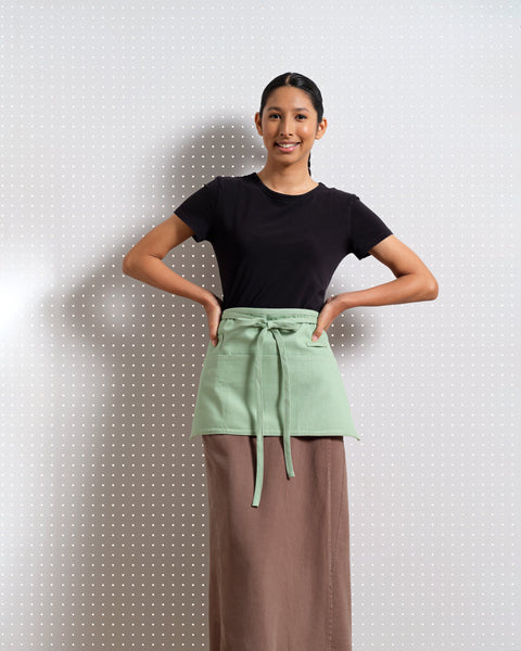 Waist Apron with Patch Pockets