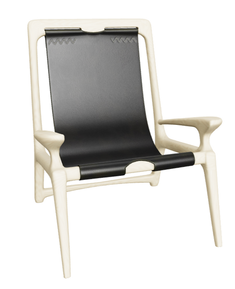 Soft Scandinavian Butterfly Lounge Chair with Tapered Legs