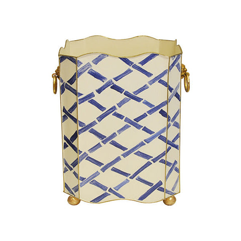 Decorating Essentials Geometric Bamboo Box with Gold Trim