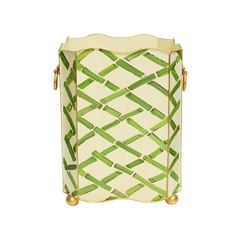 Decorating Essentials Geometric Bamboo Box with Gold Trim