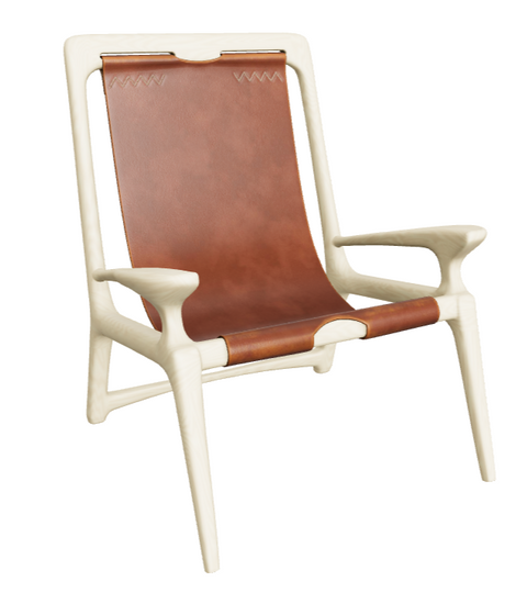 Soft Scandinavian Butterfly Lounge Chair with Tapered Legs