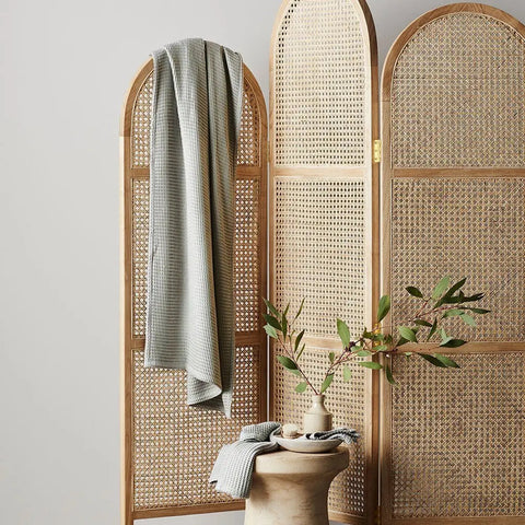 Ettitude Bamboo Waffle Weave Quick Dry Soft Bath Towel - Set of 2