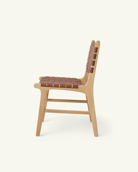 Soft Scandinavian Mid Century Oak Dining Side Chair